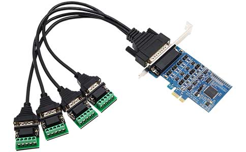 工業(yè)PCI-E轉(zhuǎn)多口串口卡_UT-7924 PCI-E轉(zhuǎn)4口RS-485/422多串口卡